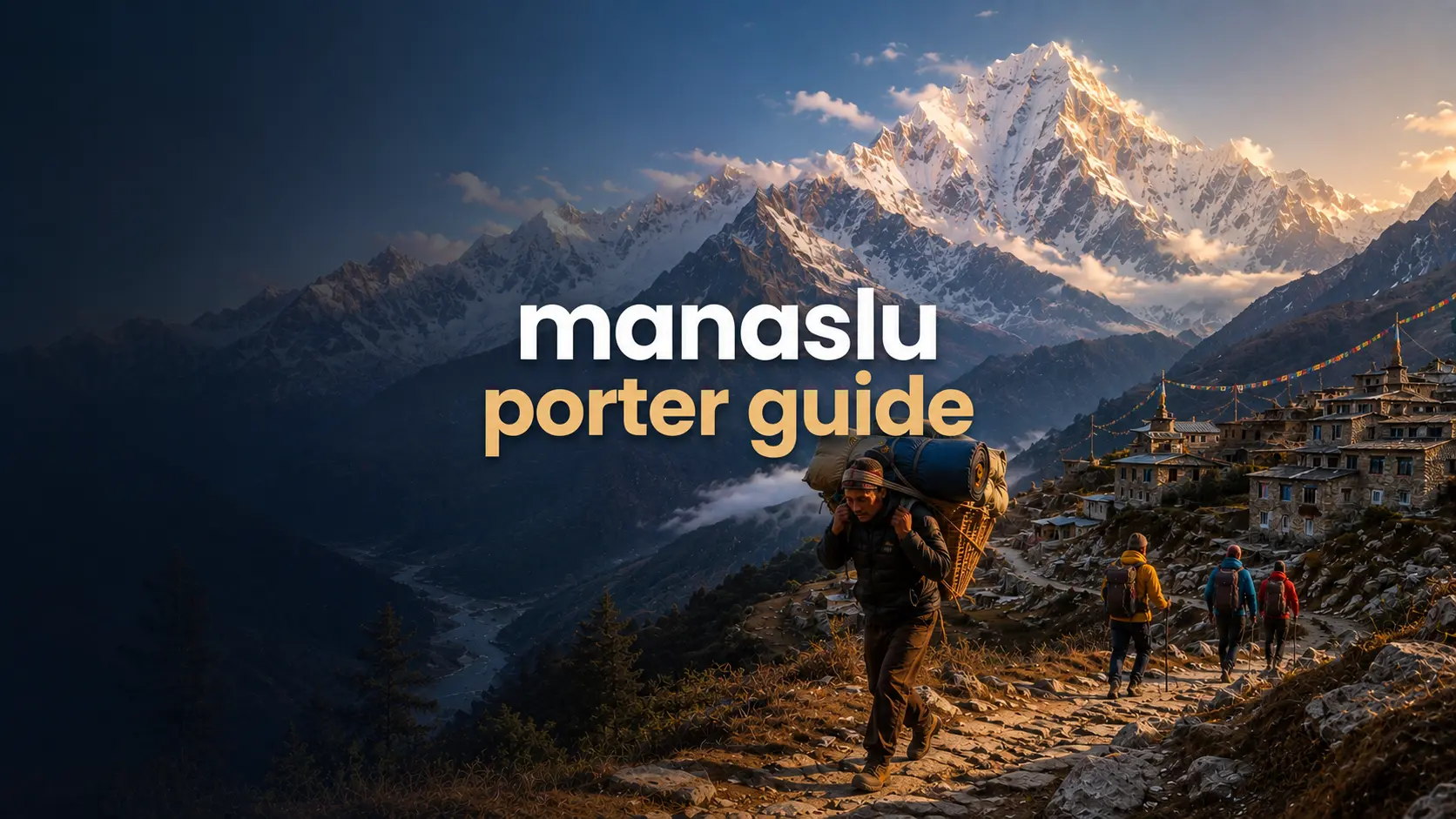 manaslu porter guide, porter in manaslu region